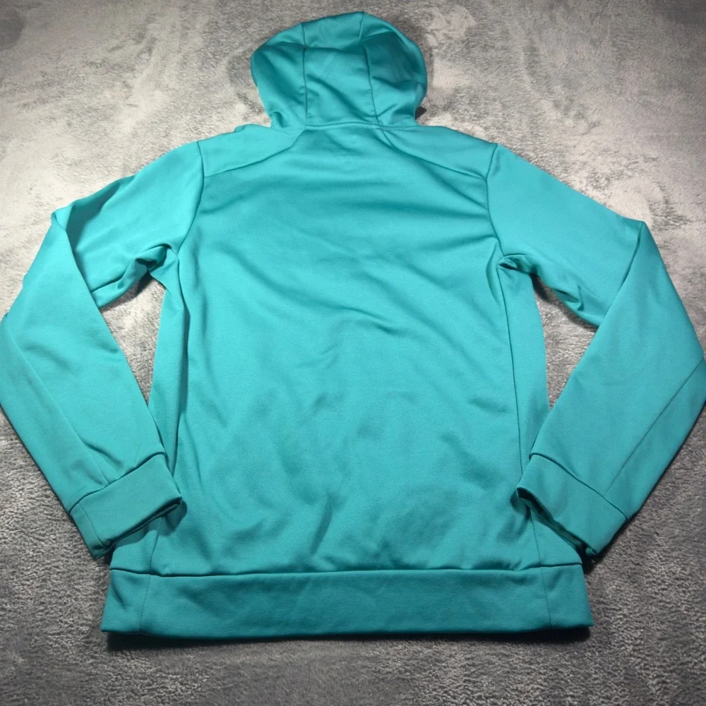 Nike Therma-FIT Mens Small Teal Blue Camo Logo Pullover Hoodie Sweatshirt